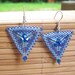 Triangle Delica Earrings with Swarovsky Crystals