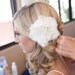 Ivory Silk Chiffon Peony, Hair Piece, Sash, Brooch, Embellishment
