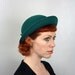 SALE 1930s hat // vintage teal cap // french press at noon