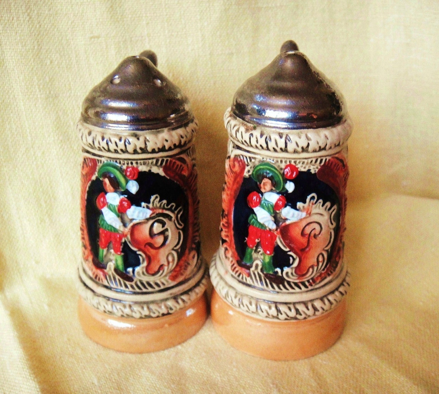 Salt and Pepper Shakers German Beer Steins