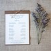 Sample Rustic Wedding Program