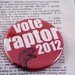 Vote Raptor pinback button