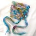 Pixie Bluebell Baby Bonnet Hat Photo Prop Handknit Handspun Merino Spring Colors