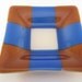 Square Fused Glass Dish - Amber Blue