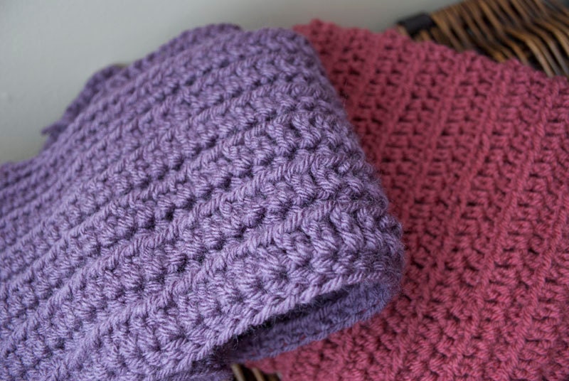 NEW from Valentine's Collection: Ultra Thick and Warm Scarf in Grape