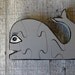 Wooden Child's Puzzle, Wood Whale, Hand Painted Speckled Pup