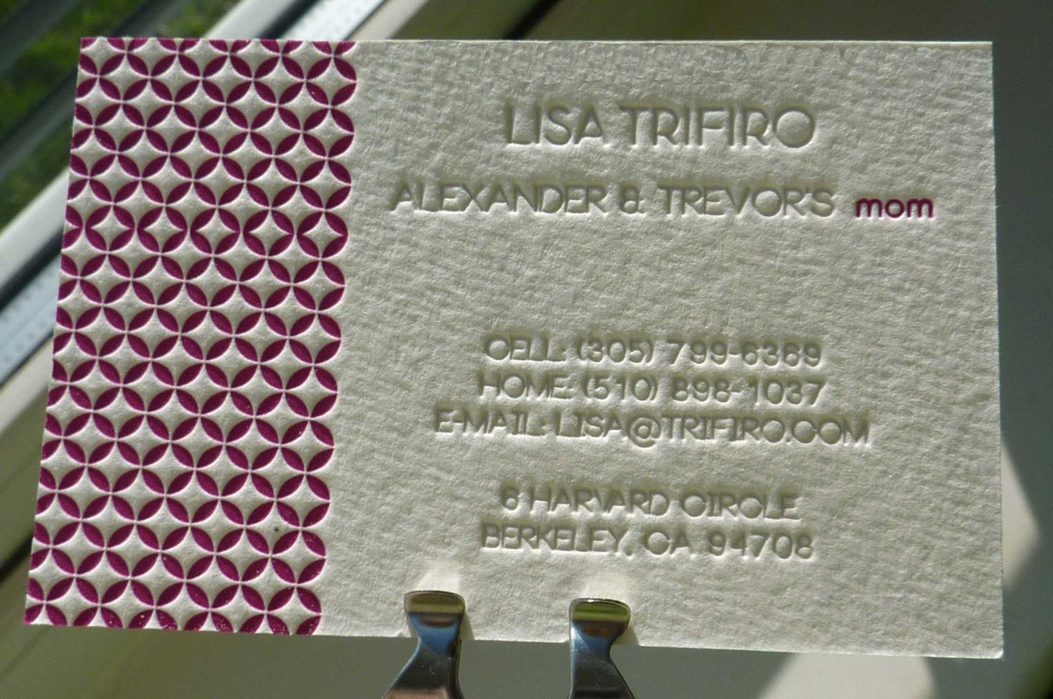 100 Custom Letterpress Business / Calling Cards - 2 COLOURS, 1 SIDE