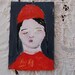 Amelie - original mixed media 4x6 painting