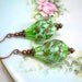 Celtic Rain - Lampwork and Copper Earrings