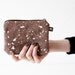 FREE SHIP Splatter  Leather-Suede zipper coin purse