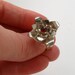 Sterling Silver Lotus Ring with 5mm Garnet size 6.5