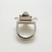 Sterling Silver Lotus Ring with 5mm Garnet size 6.5