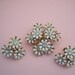 Coro Demi Parure - White Enamel n Rhinestone Brooch and Earrings