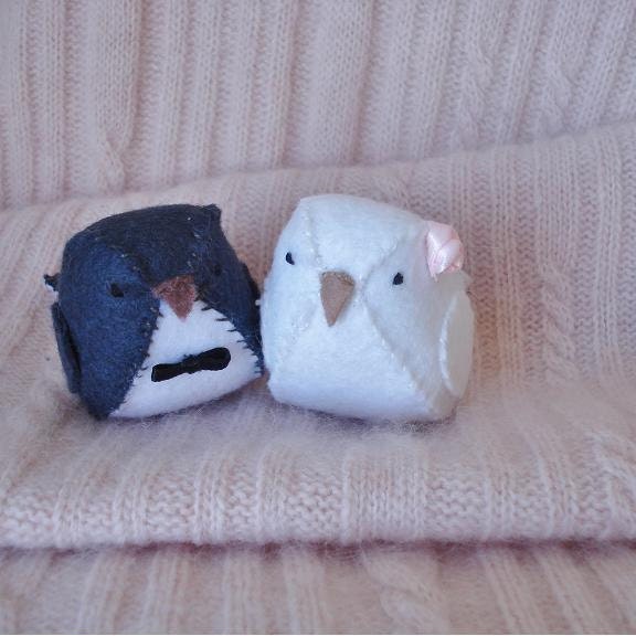 Wedding Cake Topper - Keepsake - Little felt birds