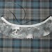 Grey/Gray Glitter Skulls Tie-on Detachable Collar