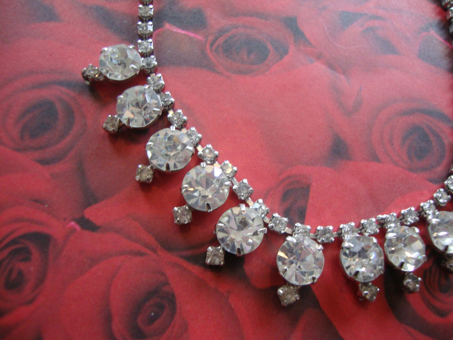 Vintage Rhinestone Choker Necklace