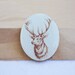 Brown deer brooch - woodland jewelry