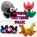 Spring/Easter Pattern Pack with Chickies, Tulip, Sheepish Lamb, & Bun Bons