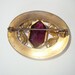 Art Nouveau Amethyst Glass Sash Pin or Brooch