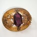 Art Nouveau Amethyst Glass Sash Pin or Brooch
