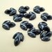 Vintage green leaf cabochons