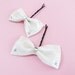 Bobby pins bows Ivory silk & Swarovski crystal OOAK - Jye