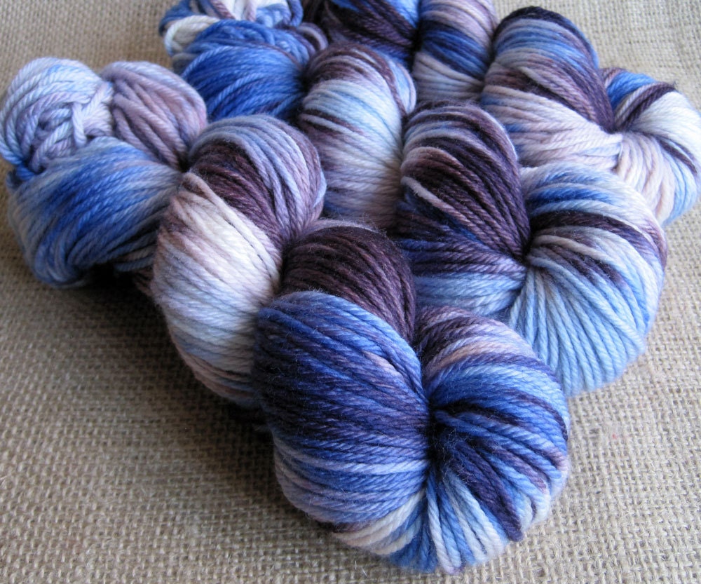Into the Vortex - Superwash Merino Worsted Yarn - 220 yds - Hand Dyed