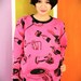 Antiques Vintage Design Fashion Hot Pink Sweatshirt Long Sleeve Women T-Shirt Size M L