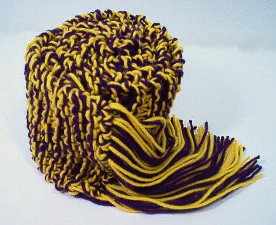 Scarf Sports College LSU Louisiana State University Inspired Purple Gold JMU Washington James Madison East Carolina