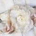 Charlotte Bridal Sash Floral Wedding Belt, Ivory, Pink, Rhinestones