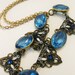 Gorgeous Vintage 1930s Deco Czech Glass & Enamel Necklace