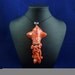 Coral Squid Love Necklace - Polymer Clay Cephalopod Jewelry