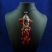 Gilded Steampunk Squid Necklace - Polymer Clay Neo-Victorian Cephalopod Jewelry