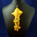Solar Flare Squid Necklace - Polymer Clay Squid Pendant