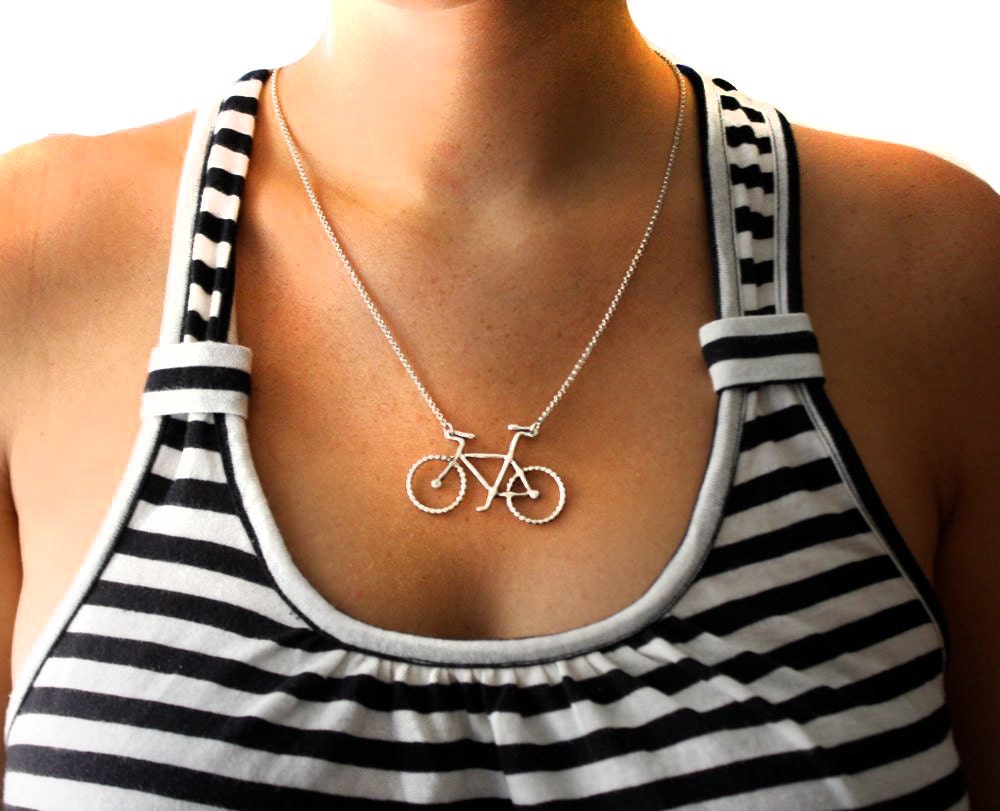 Handmade Sterling Silver Bike Necklace- Rachel Pfeffer