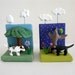 Dog Sculpture Duo - miniature ceramic art