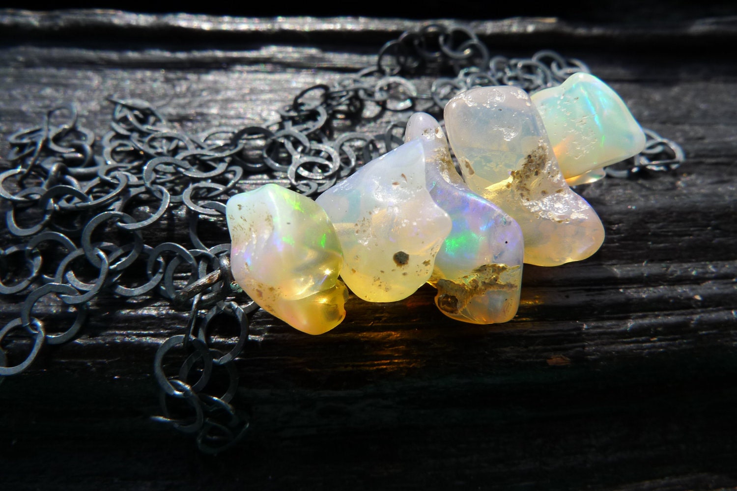 30 OFF  fire opal necklace by Beijo Flor by BeijoFlor on Etsy