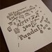 Drawn Quijote I:XXX (limited edition letterpress art print, 5.5" x 5.5" unframed, inspired on Don Quixote)