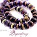 Glass lampwork beads Boysenberry Strand bulk handmade for artisan jewelry design (40)