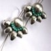 Sterling Silver Hammered Flower Earrings, Handmade repousee silver jewelry