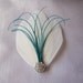 Set of 3 Bridesmaid teal peacock feather hair fascinators, barrettes, feather hair clips