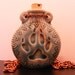 Wolf Print-Ceramic Jar Collection-copper chain, 27 1/2 inches