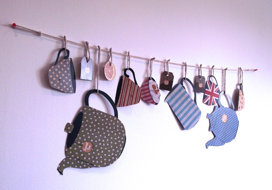 British Tea Party Handmade Garland