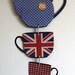 British Tea Party Handmade Hanging Decoration