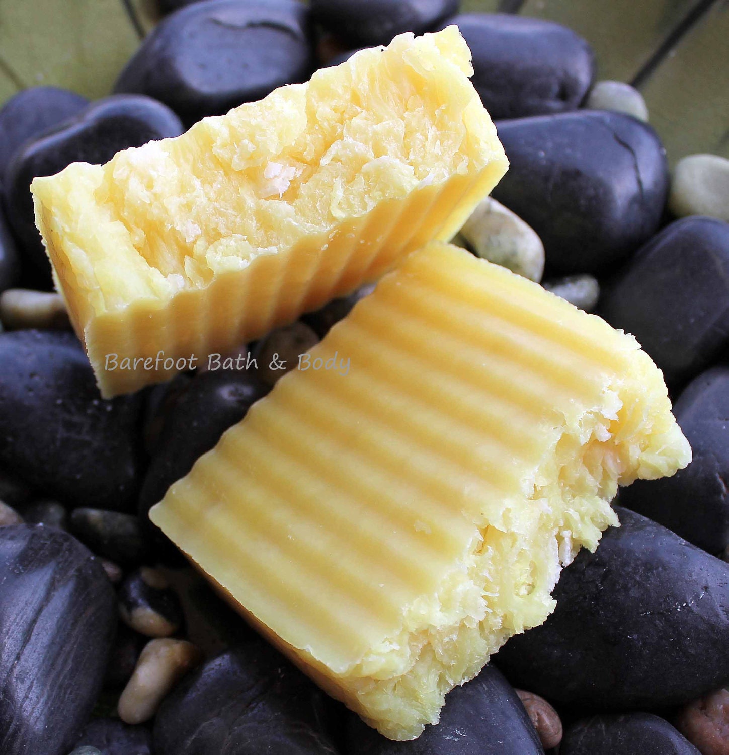 Shea Butter Soap Citrus Basil Hot Process Handmade Bar