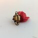 Wire Wrap Cowrie Shell Ring in Antiqued Copper Wire