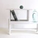 Vintage Wood Bench Rustic White Country Cottage dtteam theteam eveteam