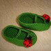 Baby girl bootiesshoesgreen crochet baby shoes 26 by vyldanstyl