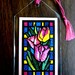 Glitter Tulip Design Bookmarker