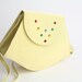 80s vintage Charles Jourdan purse / grosgrain and leather shoulder bag / yellow leather handbag
